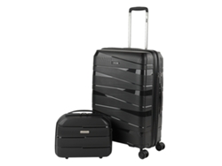 Juego De Maletas Rígidas Pp JASLEN Stuttgart negro (43X66x24 Cm - 58L)