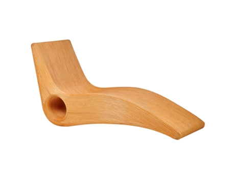 Tumbona de Jardín de Estilo Moderno BELIANI Airole de Ratán Madera Clara 68X186X95