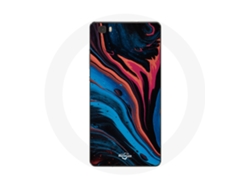 Funda para Huawei P8 Lite Textura Abstrata Azul Pretovermelho