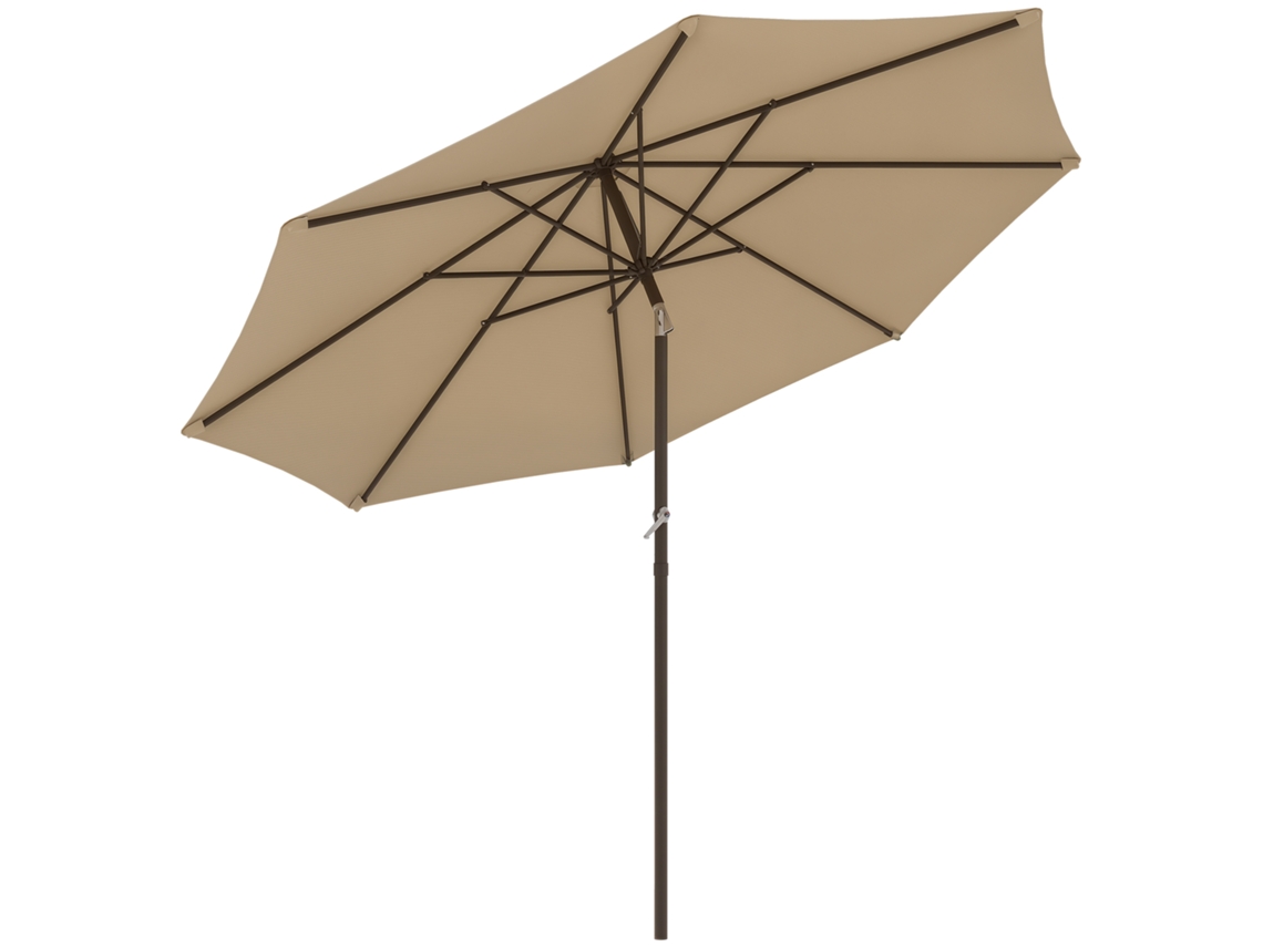 VPMKP - Sombrilla Ø2,63 m con manivela Outsunny beige S/MARCA