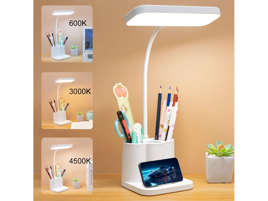 Lâmpada De Mesa Led Com Carregador Sem Fio