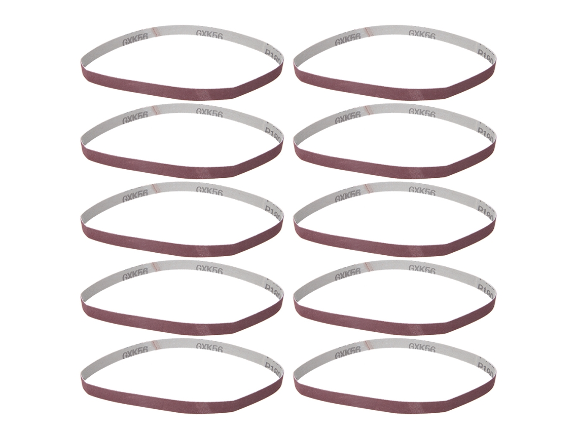 10 bandas abrasivas redondas de lijado de 457x13 mm, óxido de aluminio Gxk51-b(180) para lijadora.