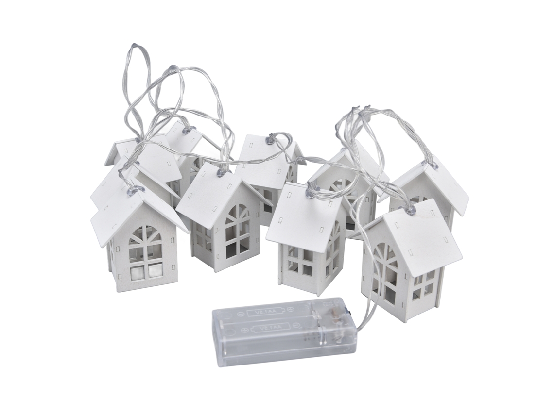 Luzes festivas Bj-string com 10 LEDs, alimentadas por bateria, à prova d'água IP43, para quarto, jardim e pátio.
