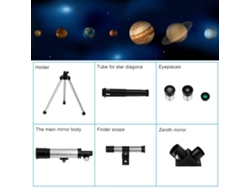 Telescopio Astronómico Con Trípode Y Buscador Para Niños Principiantes, Monocular Con Zoom F36050