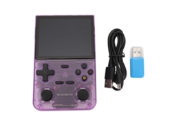 Consola De Juegos Portátil Retro De Código Abierto Con Pantalla Ips De 3.5 Pulgadas Y Doble Joystick 3d Morado