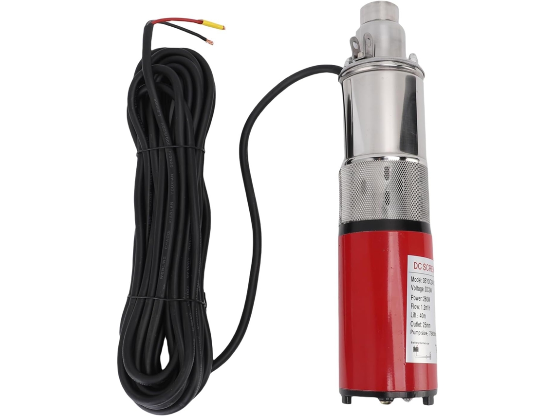 Bomba De Agua Sumergible De Tornillo De Acero Inoxidable De 3/h Y 40 M Para Pozos Profundos, 260 W, 1.2
