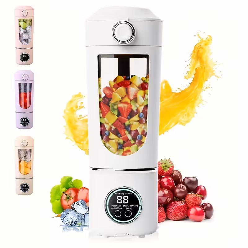 Exprimidor Portátil Recargable Por Usb, Apto Para Preparar Batidos Y Milkshakes, Tres Velocidades, Fácil De Limpiar.