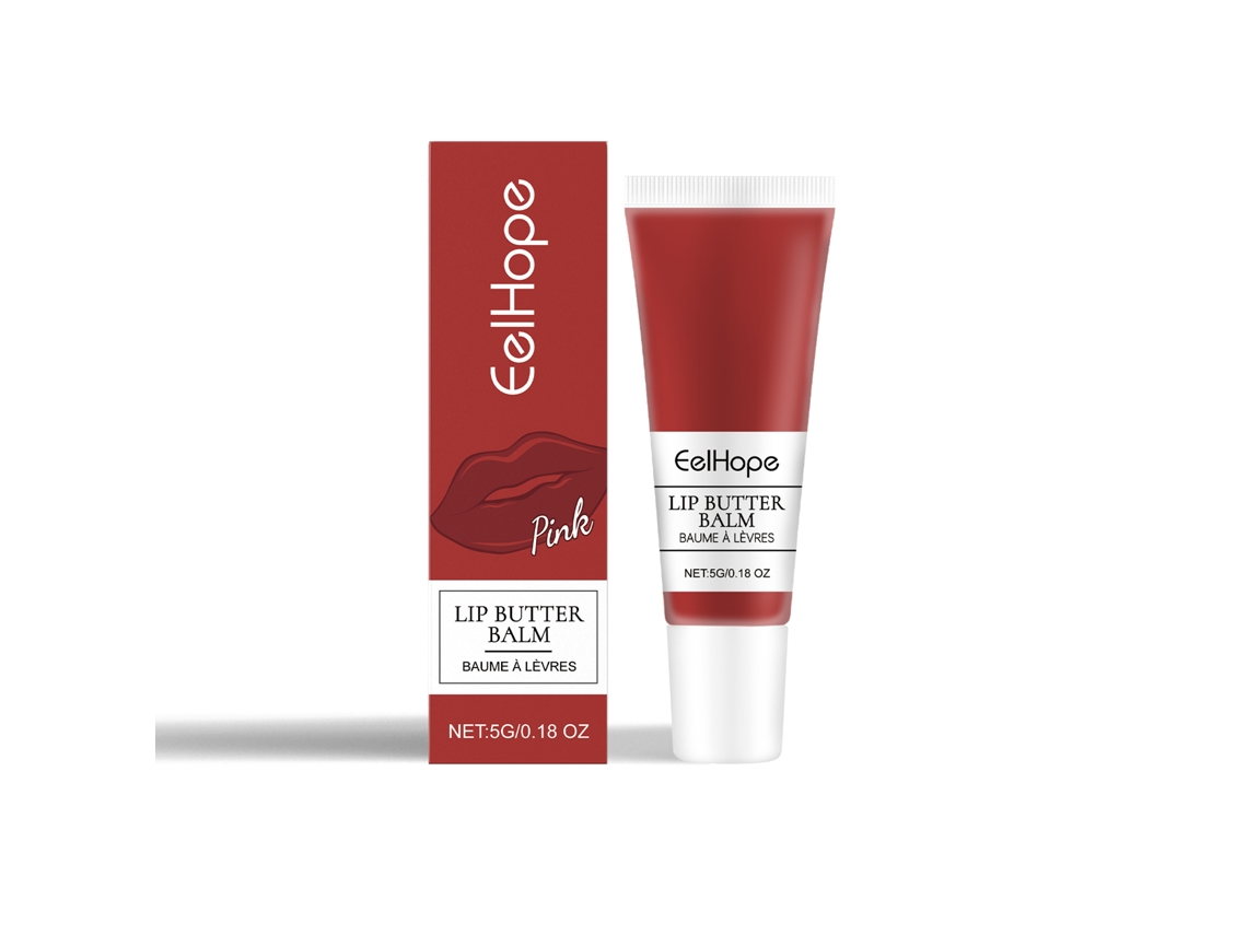 Bálsamo labial hidratante rosa con tinte natural.
