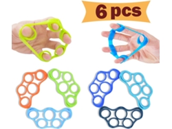 Fortalecedor de Aperto Mão Exercitador Dedo Treinador Força 6 Pcs Novo Material Treino Antebraço Maca