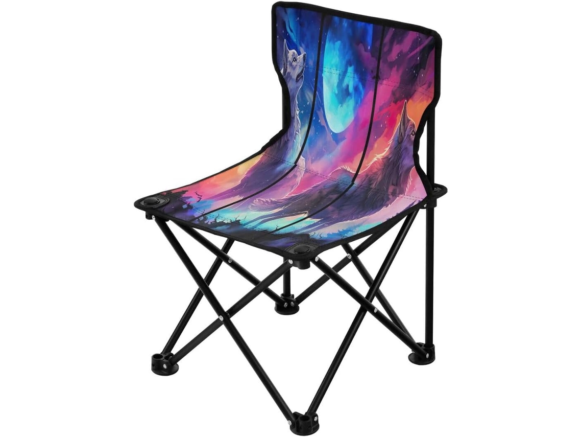 Silla Plegable De Camping Wolf Resistente Duradera Portátil Ligera