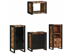 Maison Exclusive - Juego De Muebles De Baño 4 Pcs Madera Sólida Recuperada