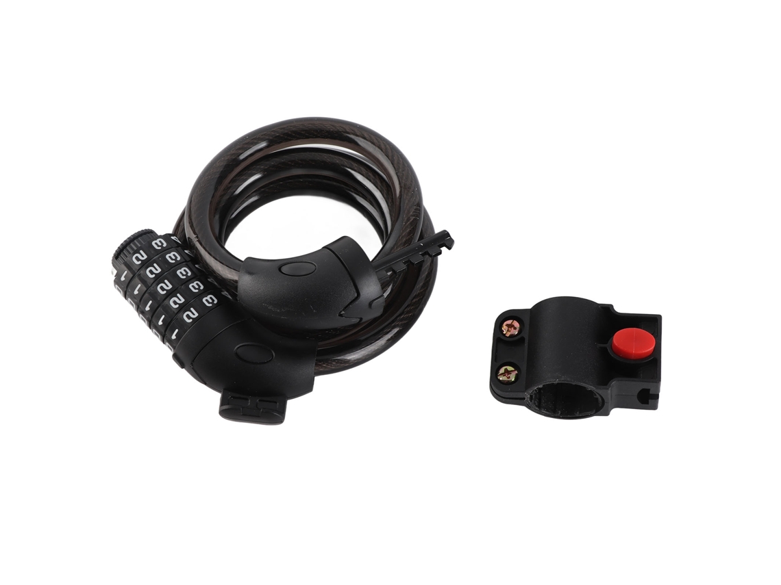 Candado De Combinación De 5 Dígitos Para Bicicleta/moto, Acero Macizo, Antirrobo, 118 Cm