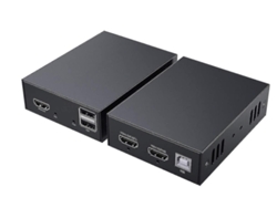 Extensor HDMI KVM USB PW HT225HK, transmisión de 50 m (165 pies) por Cat5e/6/7, Full HD 1080P, compatible con salida de bucle, función EDID 3D, Yizhood (negro)