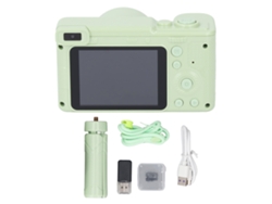 Ats-cámara De Video Digital 4k 96mp 2.4 Pulgadas Dobles Cámaras Reconocimiento Facial Para Estudiantes Niños Verde