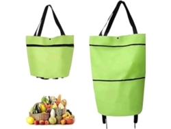 Bolsa plegable con ruedas, carrito de la compra reutilizable para aperitivos, supermercado GOKOCO