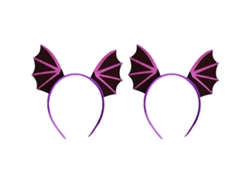 KOFIHETY 2pcs Diadema con Orejas de Gato, Pinza para el Pelo con Alas de Murciélago para Mujer, Accesorios para Disfraz de Halloween, 20x20x1cm