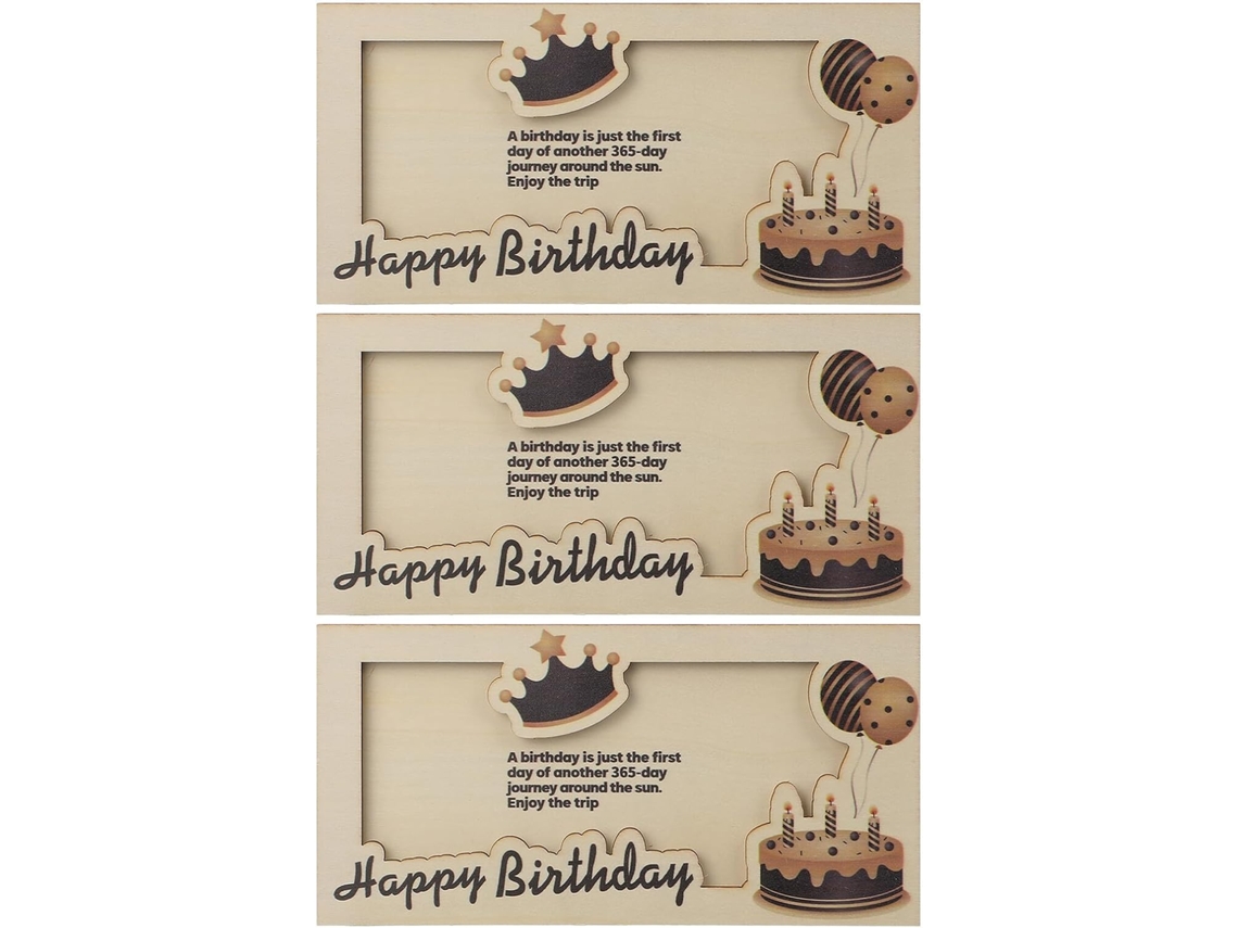 Besportble Juego De Madera Y Cumpleaños Para Pasteles Y Globos 18,00 X 9,00 X 1,00 Cm Pulgadas - Durabilida...