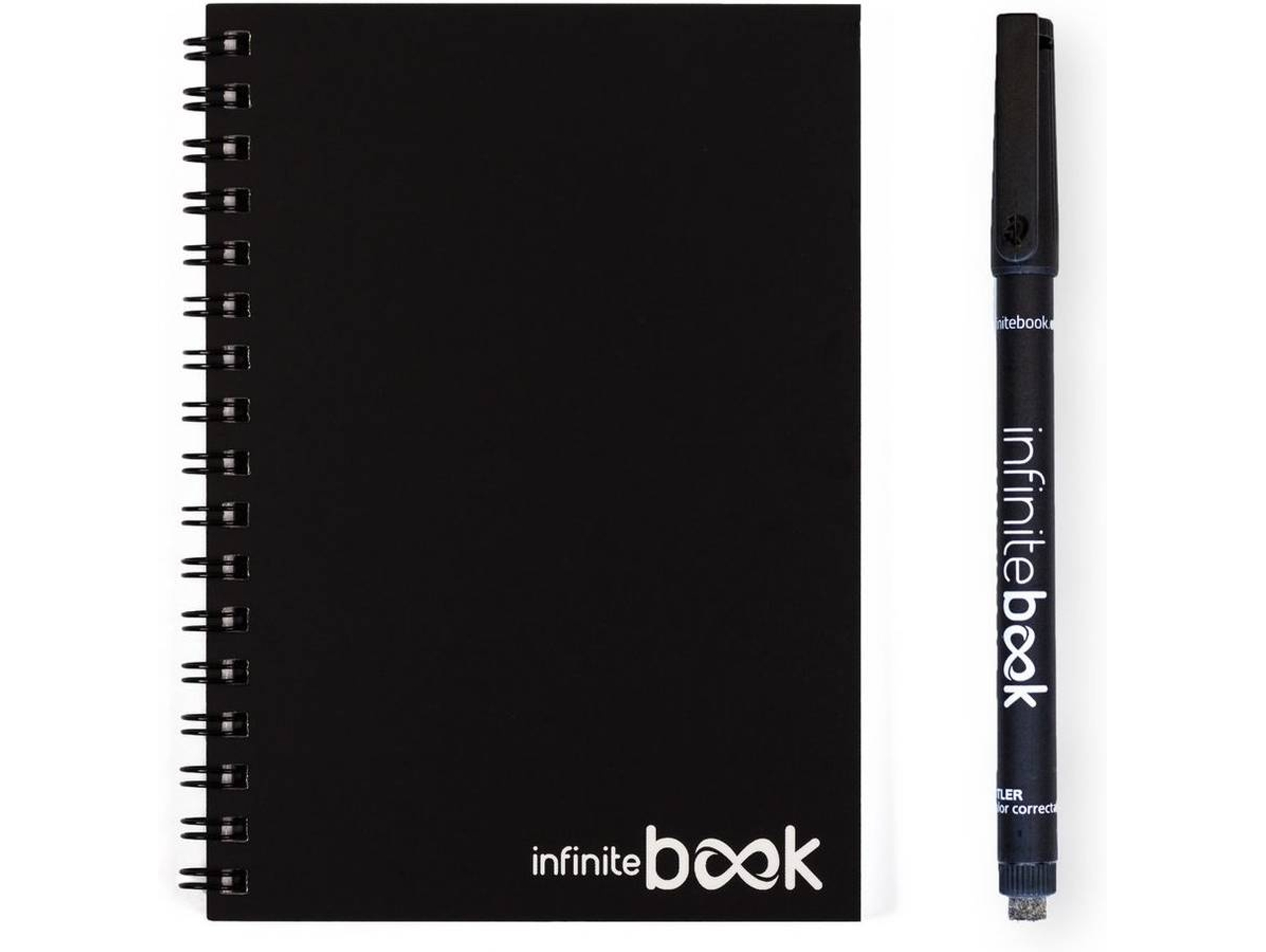 INFINITEBOOK A6 Negro Con Marcador (Liso - 15 Hojas)