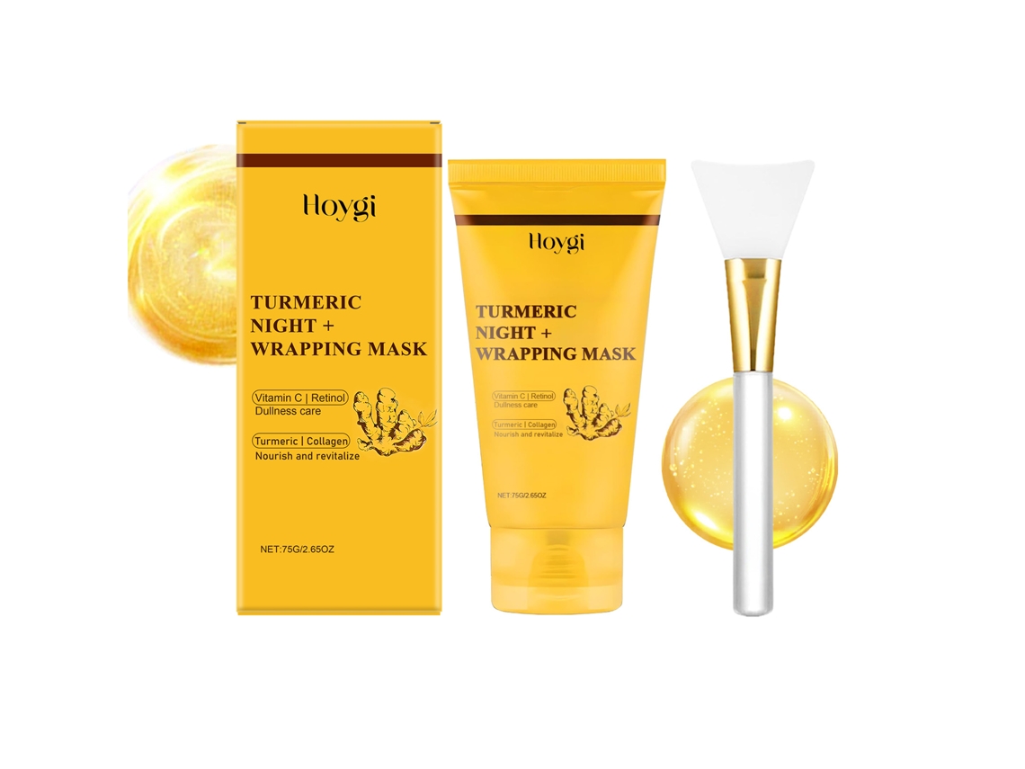 Mascarilla de colágeno con curcumina para una piel sana