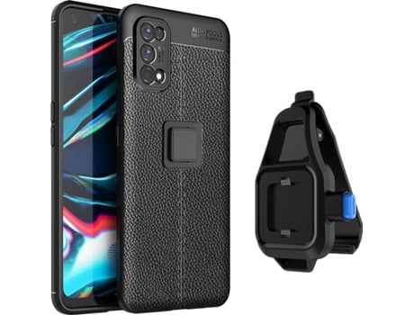 Funda Realme 7 Pro Rugged Leather con Soporte de Cintura Negro