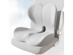Cojín De Asiento Ergonómico De Espuma Viscoelástica Para Silla De Oficina Con Almohada De Apoyo Lumbar (gris Claro) Digitallab