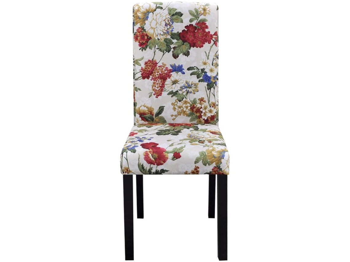 Maison Exclusive - Juego de sillas de comedor de 2 piezas, tela multicolor