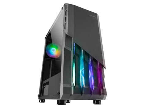 Gaming PC Atx MARS GAMING Mc-X2 Frontal de Acero Negro Ventilador Argb Frgb 12Cm