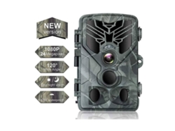 Cámara de vida silvestre de 24 MP y 1080P con visión nocturna, monitor de vida silvestre impermeable para exploración, caza y amplio rango de detección.
