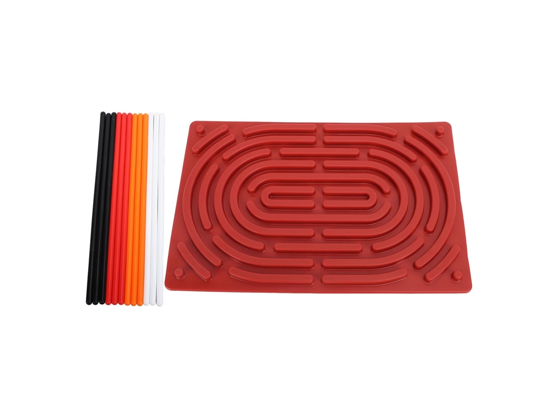Ats-tablero De Actividad Sensorial Para Niños Juguete Educativo De Alivio De Estrés Silicona Doble Cara Para Adhd Autismo Rojo Oscuro