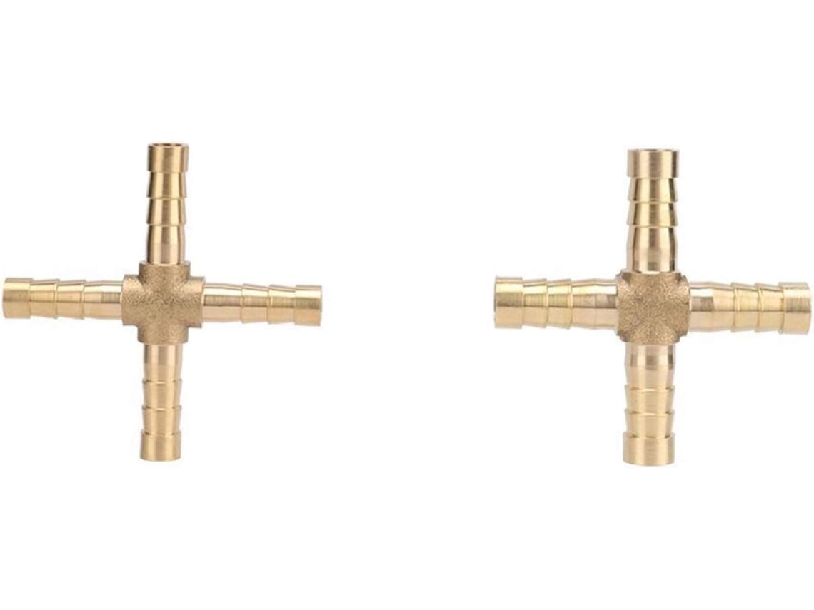 Conector De Tubería Latón 4 Vías 6 Mm 8 10 Latón