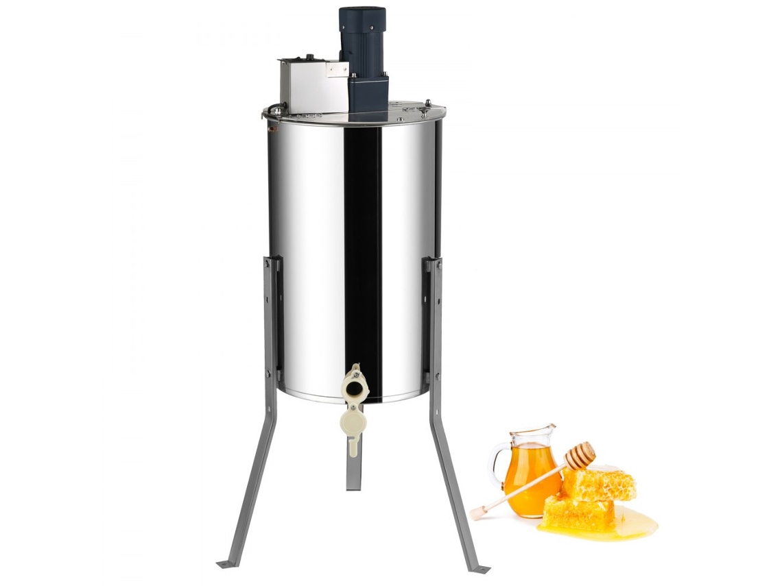 Extractor de Miel Eléctrico de Acero Inoxidable de 140W, Centrífuga y Separador Automático Tekmaquinas
