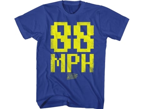 Camiseta Unisexo DEEPSTONE 8-Bit 88 MPH Back To The Future Real (M)