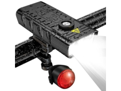 Luces De Bicicleta Potentes De 7000 Lúmenes Delanteras Y Traseras, 5 Led Superbrillantes, Recargables Por Usb E Impermeables.