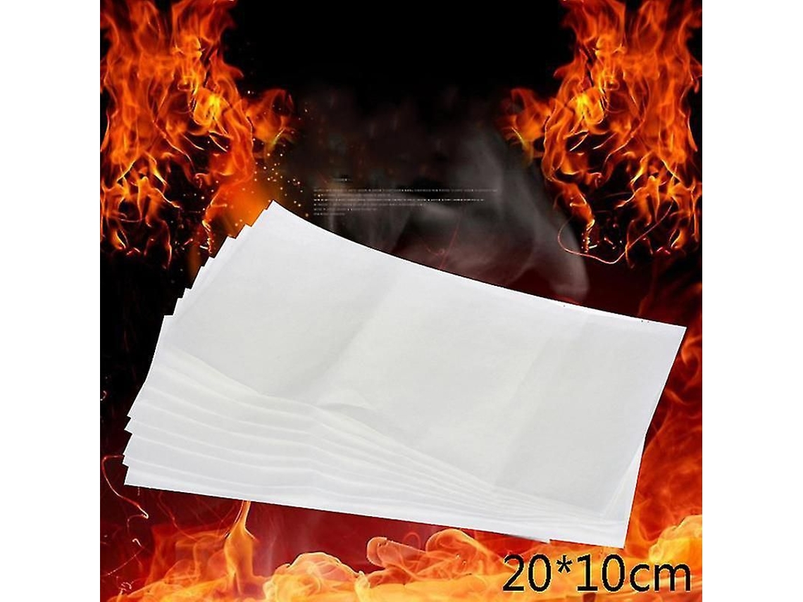 2026-10 Hojas De Fuego Mágico 20x10cm Papel Flash Sin Humo Sin Residuo Para Trucos Magia Efectos Sorprendentes