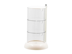 Organizador giratorio para esponjas de maquillaje con 2/3/4 rejillas, transparente, blanco, cuatro capas Everley891