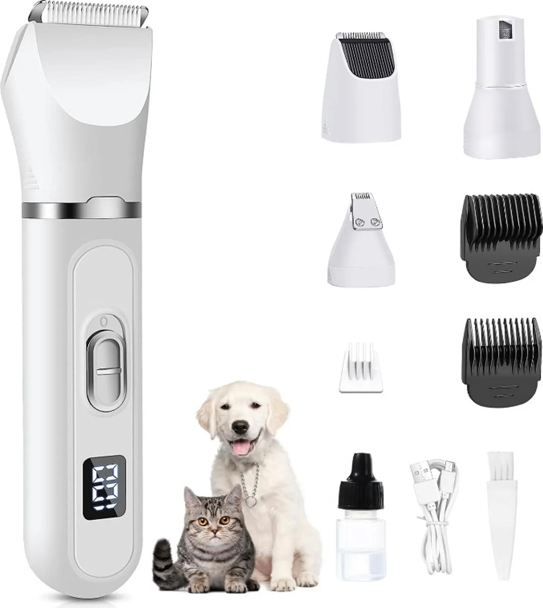 Aparador De Pelo Para Perros 4 En 1 Con Pantalla Led,