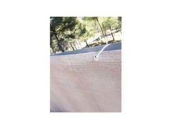 Malla de balcón beige 0,9 x 3 m, ocultación 100 %. Incluye cuerda y ojales