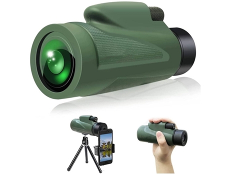 Prismáticos ENZONS 10X25 Visión Nocturna Hd Impermeable para Niños y Adultos Pequeños con Prismas Bak4 y Cuaresma-Negro