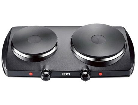 Cocina Electrica Negro 1.400W 2 Fuegos Artificiales Ce / A13 EDM