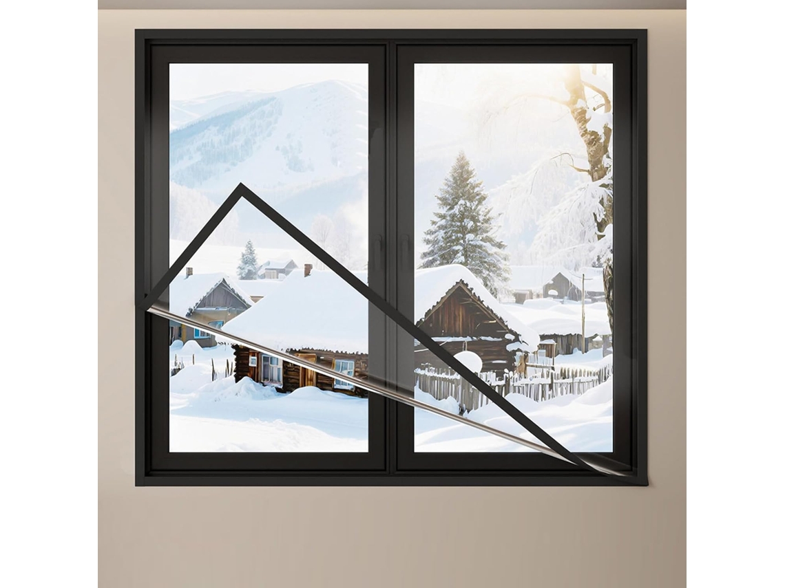 Kits De Aislamiento Reutilizables Para Ventanas, Lámina Aislante Ventanas Contra El Frío Y Calor, Térmica F...