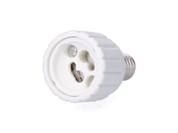 Convertidor De E14 A Gu10, 2 A 230 V, Blanco, Ø33 X 56 Mm (retractilado)
