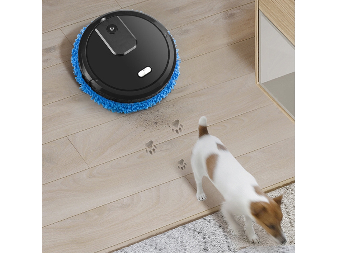 Robot Aspirador Y Fregona Inteligente Con Humidificación Por Pulverización, Batería De 1500 Mah, Cobertura De 180 M², Funcionamiento Silencioso.