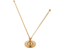 Poste Telescópico De Metal Chapado En Oro De 28 X 8 X 8 Cm Con Base Estable En Forma De V – Soporte De Mesa Para Banderas