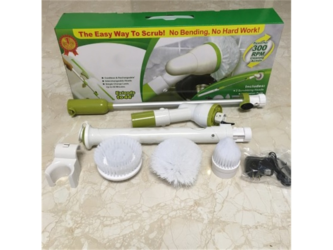 Kit de cepillo de baño eléctrico multifuncional, inalámbrico y recargable, mango ancho, verde, K128, enchufe UE