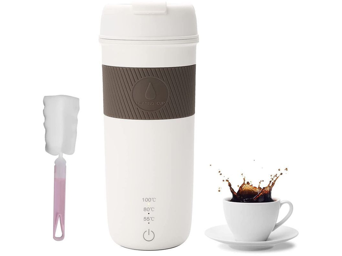 Taza Eléctrica Portátil De Viaje, 350 Ml, Acero Inoxidable 304, 55 ℃/80 ℃/100 ℃, 300 W, Calentamiento Rápido E Isotérmico.