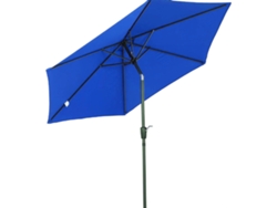 Sombrilla Parasol Reclinable para Jardín Patio Terraza Playa Piscina con Manivela Protector UV 2.7x2.35m Aluminio Azul SELEOK