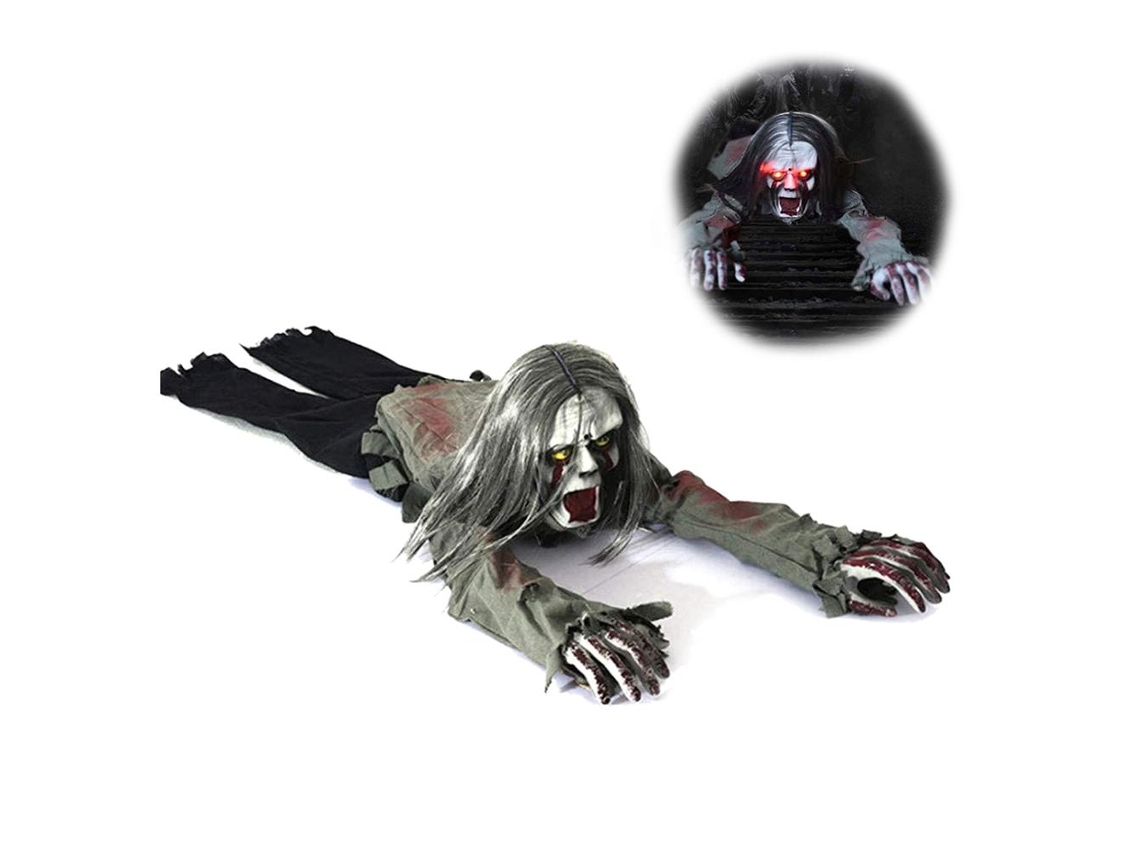 Bj-ghost Rastreador Elétrico com Voz Aterrorizante Controlada por Som Decoração de Halloween para Festas e Casa Impressionante
