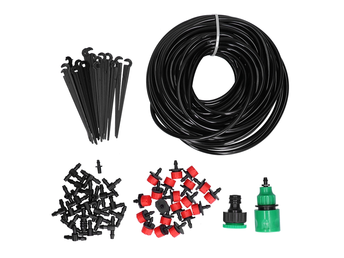 Kit de riego automático de 20 m con gotero ajustable