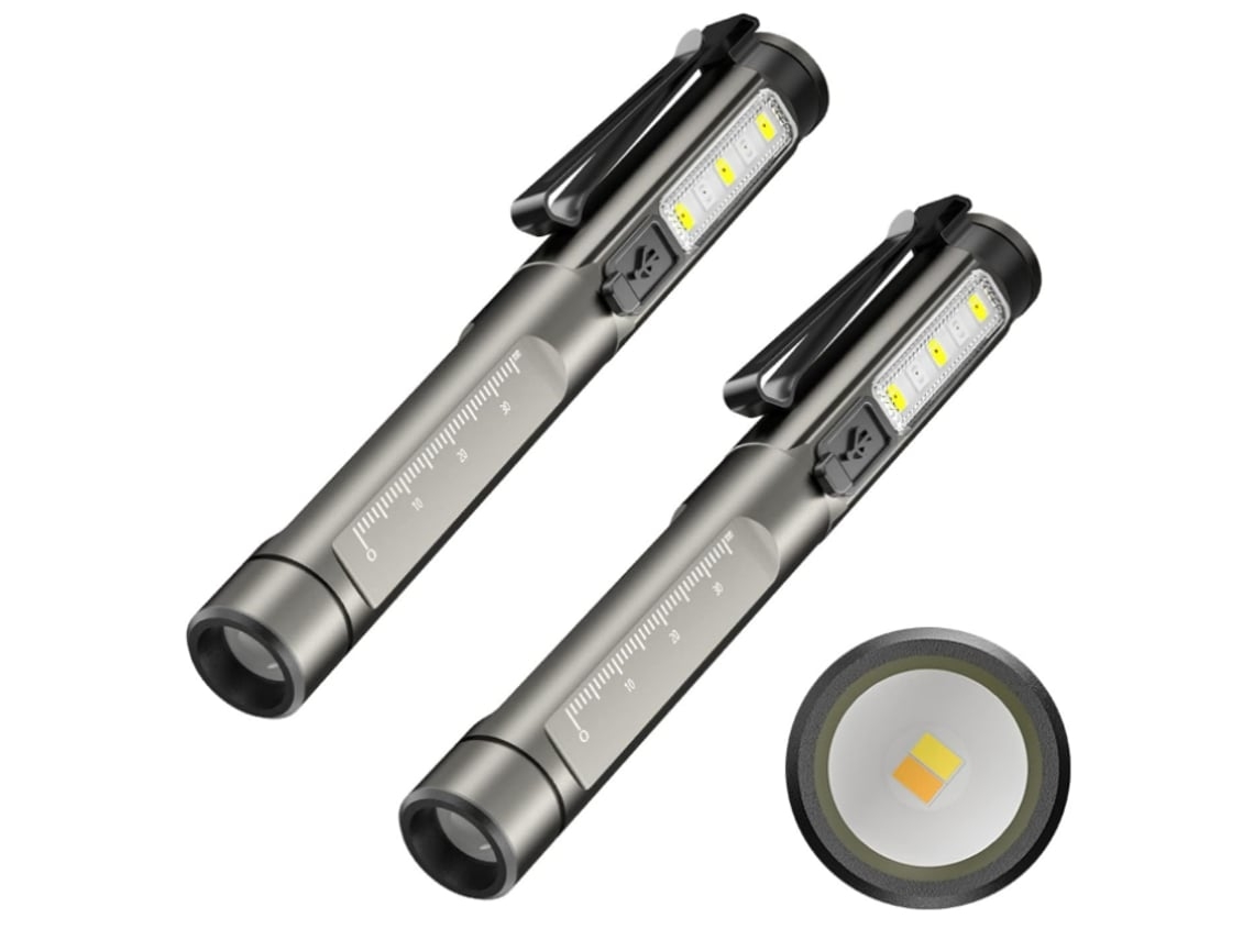 Linterna médica recargable Yunzii 254 para enfermeras (paquete de 2), color negro