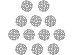 Juego de 12 posavasos con estampado navideño de copos de nieve, grises, con aislamiento térmico y resistentes al calor. Juego de 12 P Gokoco